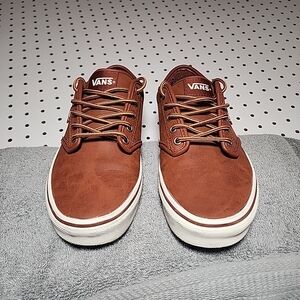 Vans Atwood 500714 Men's Size 8 Brown Faux Leather Low Top Sneakers 2022